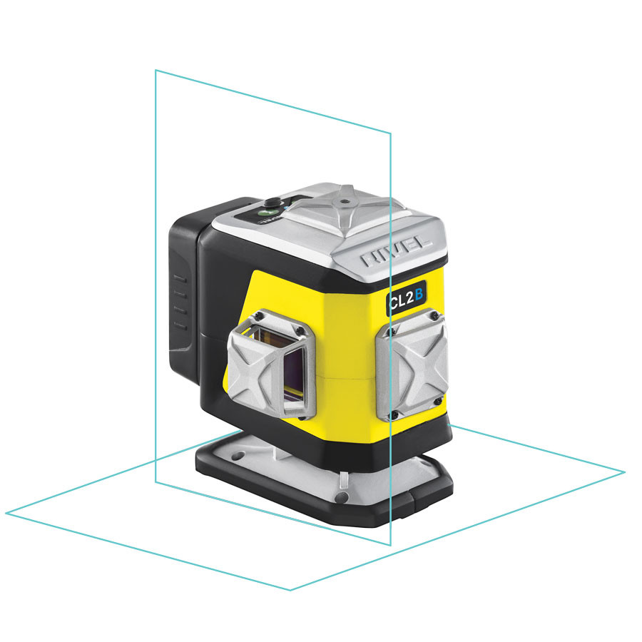 ZESTAW Laser krzyżowy Nivel System CL2B niebieski + tyczka LP-36