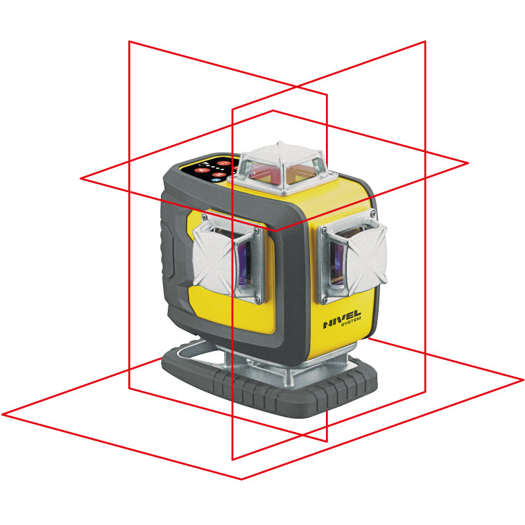 ZESTAW Laser krzyżowy Nivel System CL4D-R czerwony + statyw SJJM1EX + odbiornik CLS4
