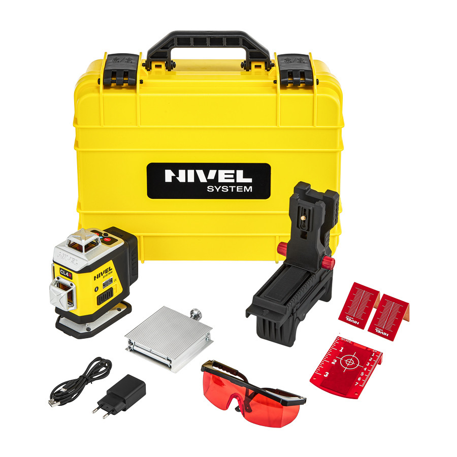 ZESTAW Laser krzyżowy Nivel System CL4R czerwony + statyw SJJM1EX + czujnik RD800